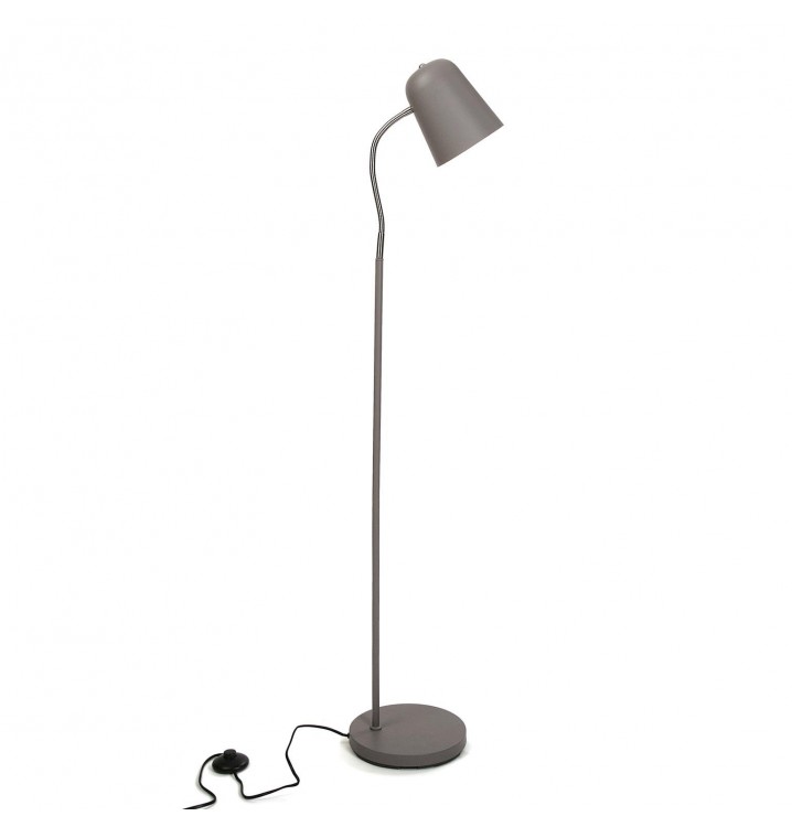 Lámpara de pie Bolejiv metal gris