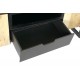 Mueble Tv Dominik madera acacia 1 cajón 2 puertas metal negro