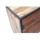 Mueble auxiliar Korets madera acacia y metal con luz led