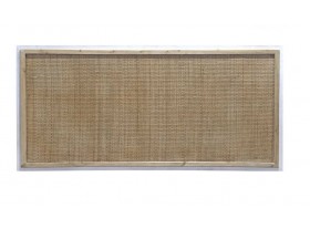Cabecero cama Bucovat madera natural blanco