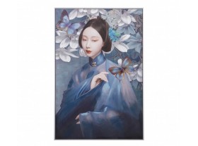 Cuadro Smuki geisha azul