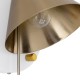Lámpara aplique pared Caulbert metal dorado y blanco