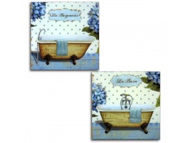 Cuadro decoración baño vintage