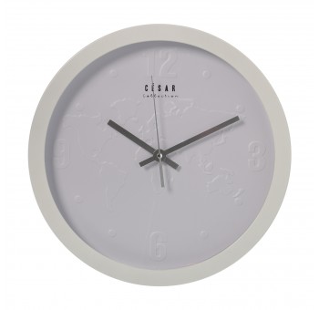 Reloj Pared Acrílico Mapamundi 30cm-mvto.segundero Contínuo Ø30x4cm-pila:1xaa(no Incluida