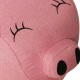 Taburete infantil Cerdito rosa patas madera