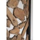 Biombo separador Yaretzi madera raíz natural y metal negro