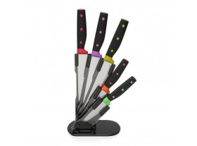 Tacoma 5 cuchillos cocina multicolor y soporte