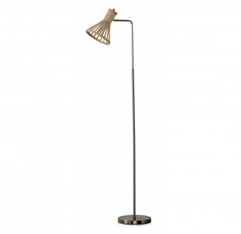 Lámpara de pie Niara bambú y metal