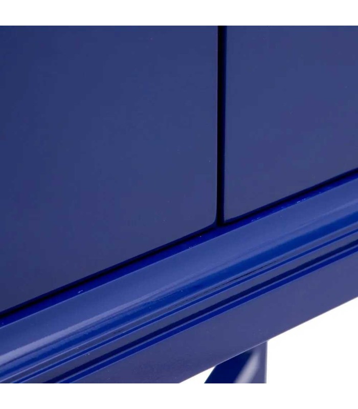 Armario alto Alek azul y oro 2 puertas