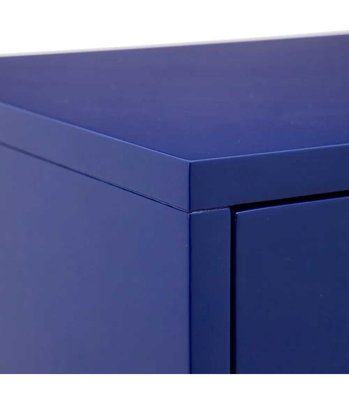 Armario alto Alek azul y oro 2 puertas