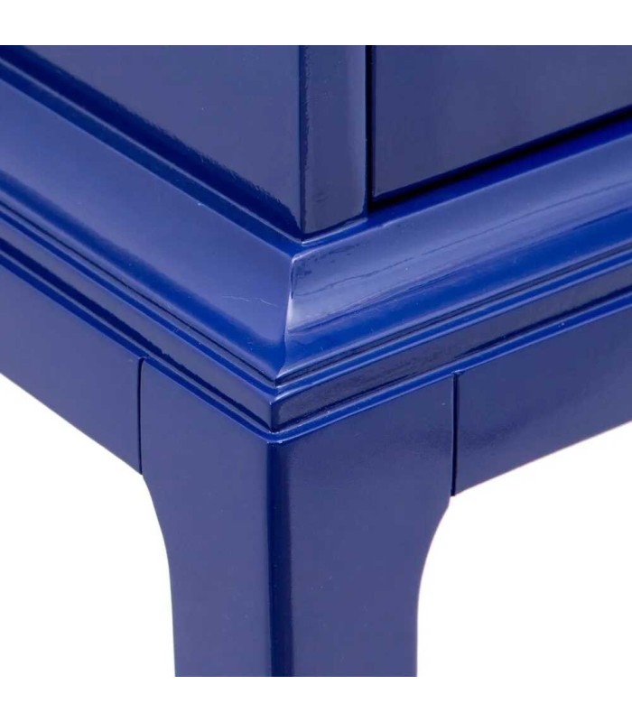 Armario alto Alek azul y oro 2 puertas