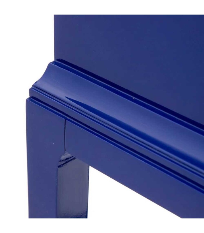 Armario alto Alek azul y oro 2 puertas