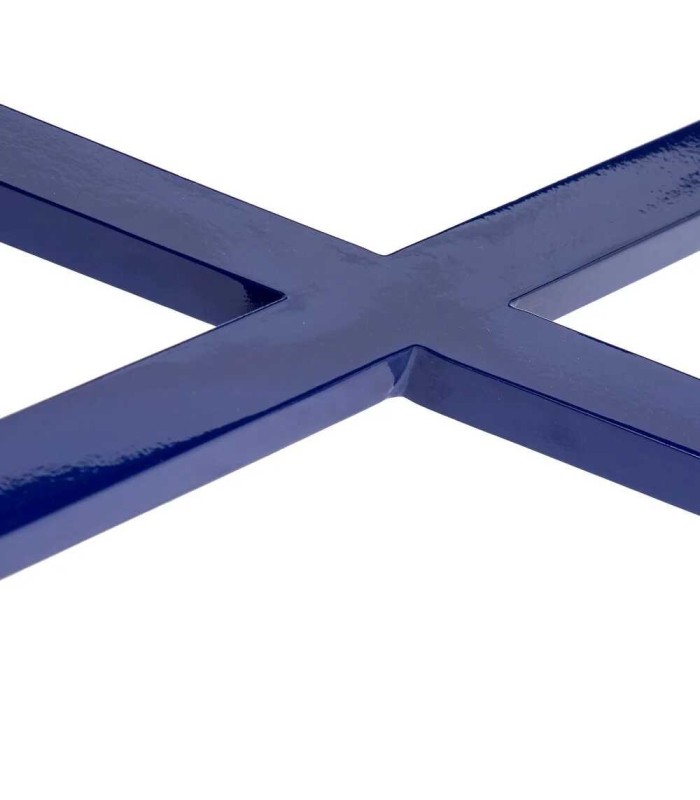 Armario alto Alek azul y oro 2 puertas