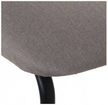 Juego 4 sillas Liher tapizado beige y metal negro