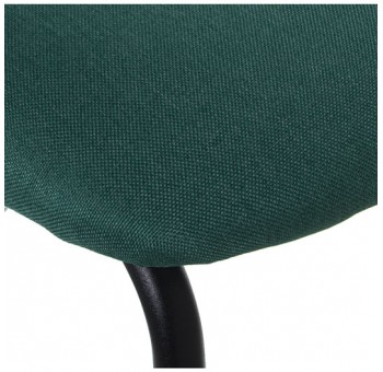 Silla Liher tapizado verde y metal negro