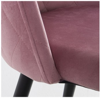 Juego 4 sillas Donaji terciopelo rosa