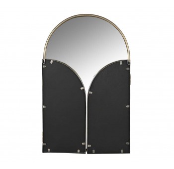 Espejo tocador plegable 3 paneles dorado