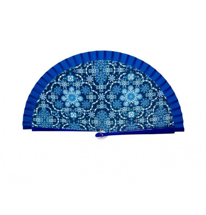 Abanico mosaico azul