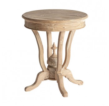 Mesa redonda auxiliar Vittorio madera natural