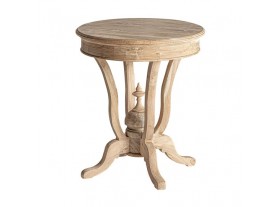 Mesa redonda auxiliar Vittorio madera natural