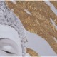 Cuadro lienzo Budha dorado fondo beige y blanco