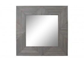 Espejo pared Katia madera gris cuadrado