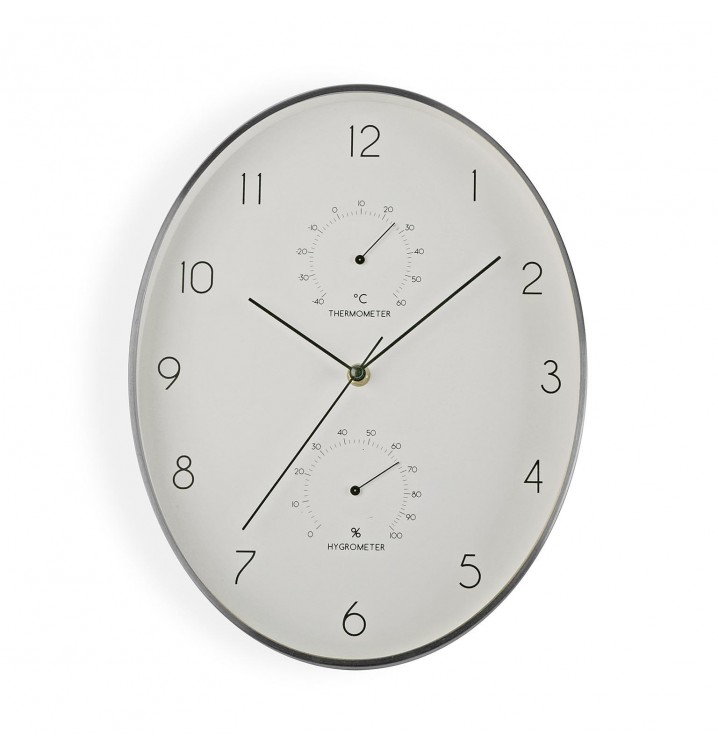 Reloj pared aluminio ovalado A35 analógico