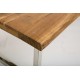 Mesa comedor Vendard madera acacia acero cromado
