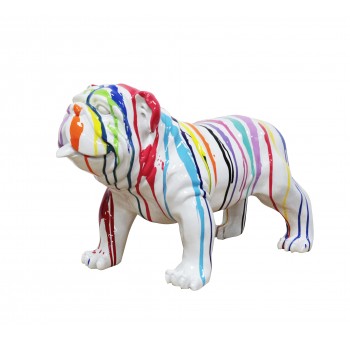 Figura decorativa Bulldog multicolor Fynlas