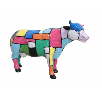 Figura decorativa Vaca multicolor