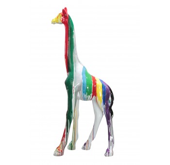 Figura decorativa Jirafa multicolor gigante