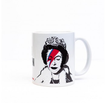 Taza cerámica Reina Isabel II Queen Banksy Brandalised
