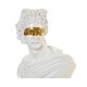 Figura decoración busto Apollo venda dorada