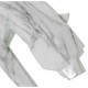 Figura Pantera origami blanca detalle gris