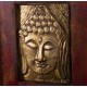 Armario indio Budha Gold mango envejecido marrón 2 puertas