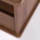Mueble Tv Dinko madera maciza nogal 1 puerta 1 cajón