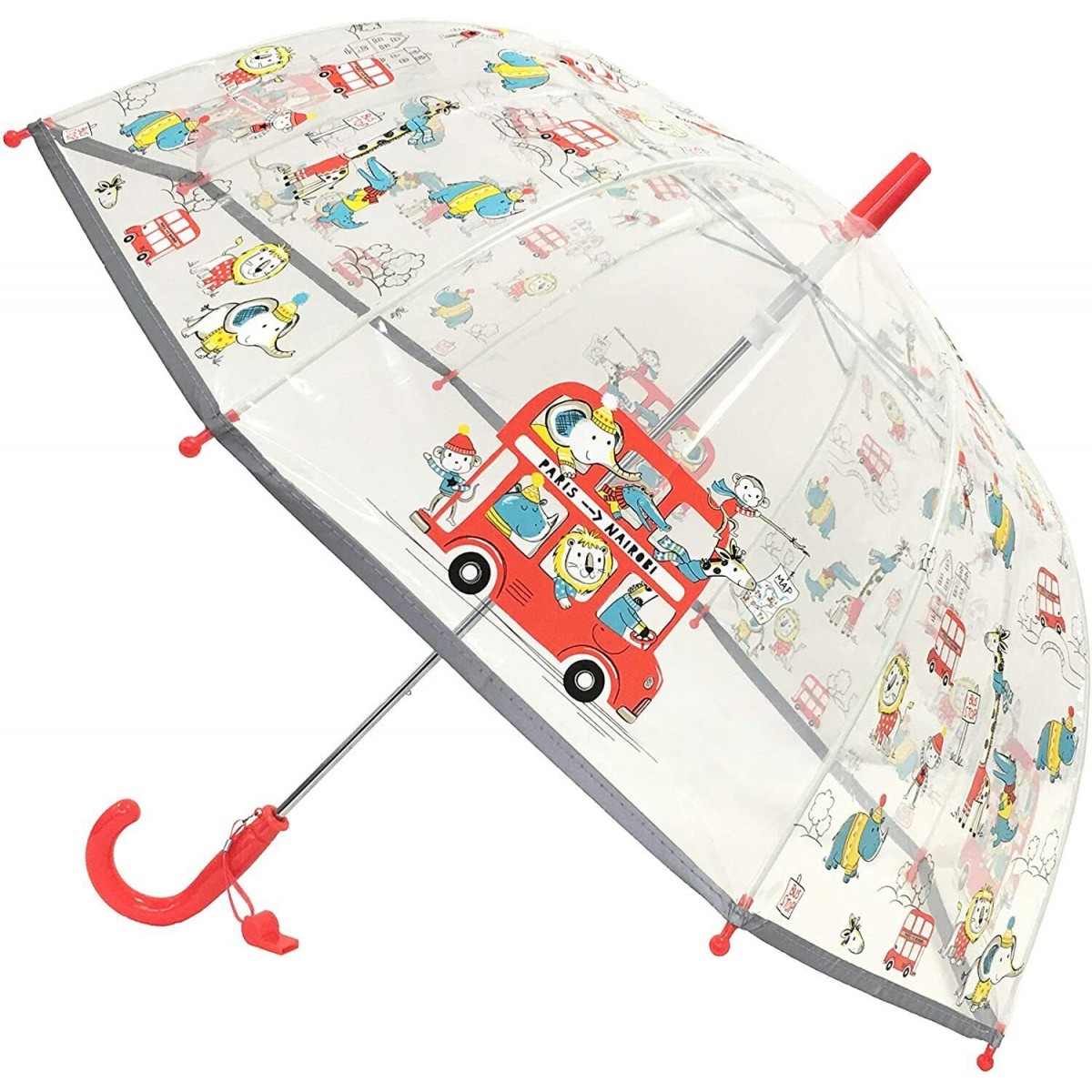 Paraguas infantil transparente seta London