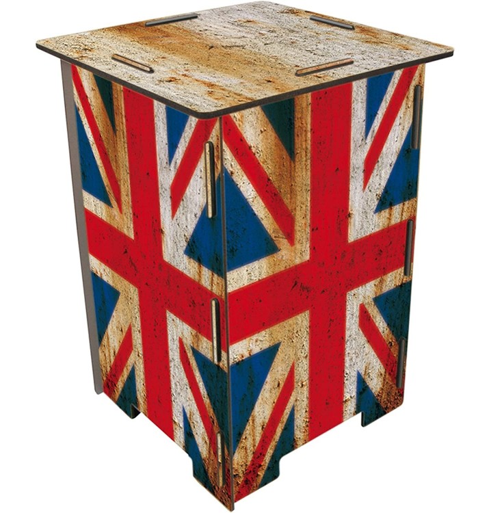 Taburete madera desmontable Union Jack Bandera inglesa