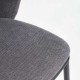 Silla Osmara chenilla gris oscuro patas acero negro