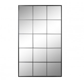 Espejo pared Ventana metal negro 90x150 vertical y horizontal