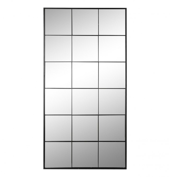 Espejo vestidor Ventana metal negro 90x180 horizontal y vertical