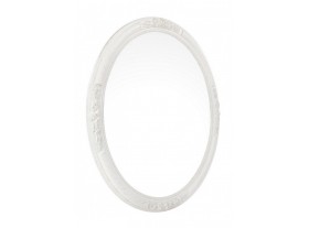 Espejo ovalado Bheisell blanco envejecido 67X57