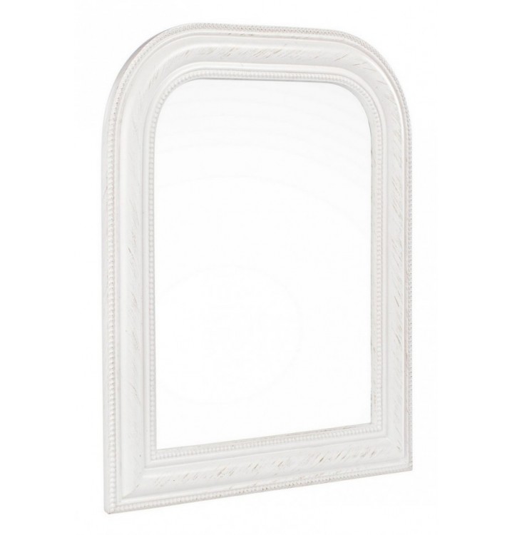 Espejo ovalado Straaccels blanco envejecido 50x60