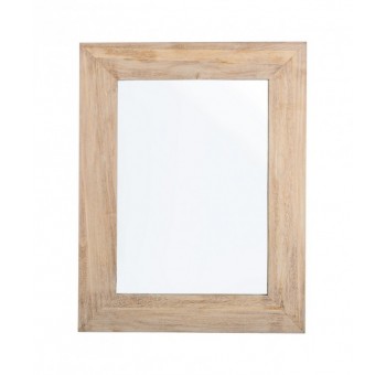 Espejo de pared Ussuds 72x92 madera natural