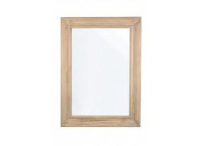Espejo de pared Ohlan 81x111 madera natural