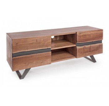 Mueble Tv Wysoki acero y madera de acacia L160