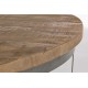 Mesa de centro Grozav acero y madera de mango D90
