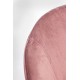 Sillón mecedora Anetta acero y terciopelo rosa