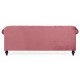 sofá 3 plazas Guma madera de caucho y poliéster rosa L193