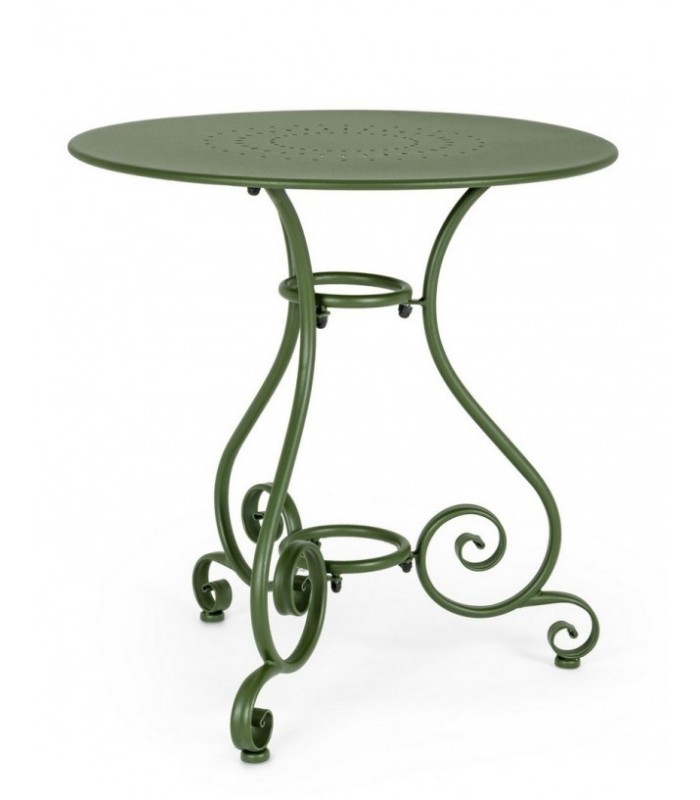 Mesa auxiliar Apro acero verde D70